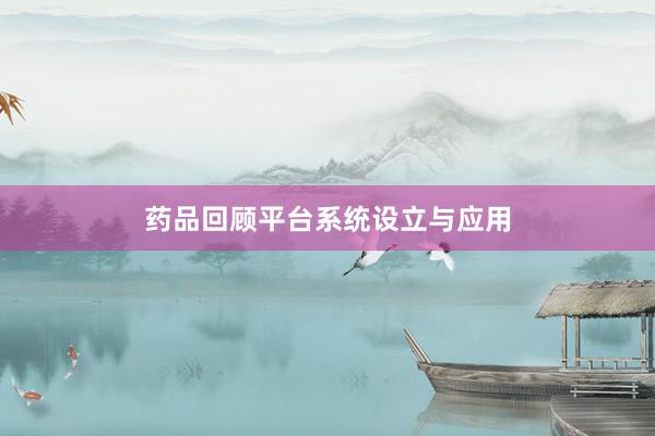 药品回顾平台系统设立与应用