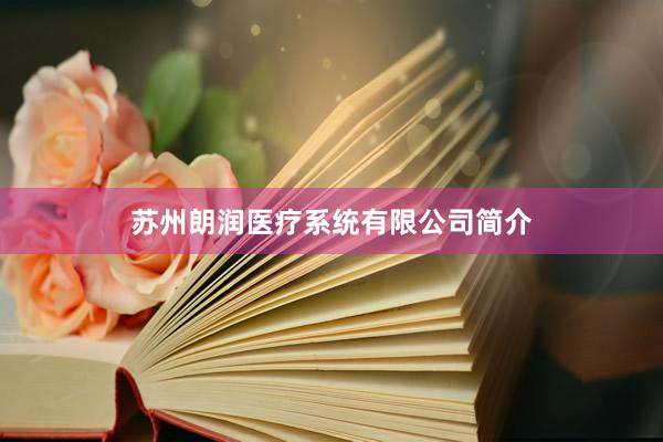 苏州朗润医疗系统有限公司简介