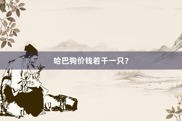 哈巴狗价钱若干一只？