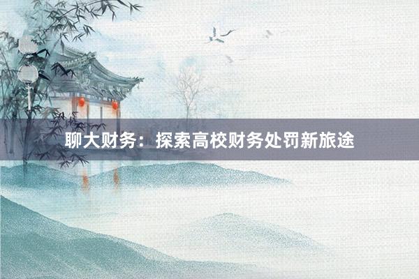聊大财务：探索高校财务处罚新旅途